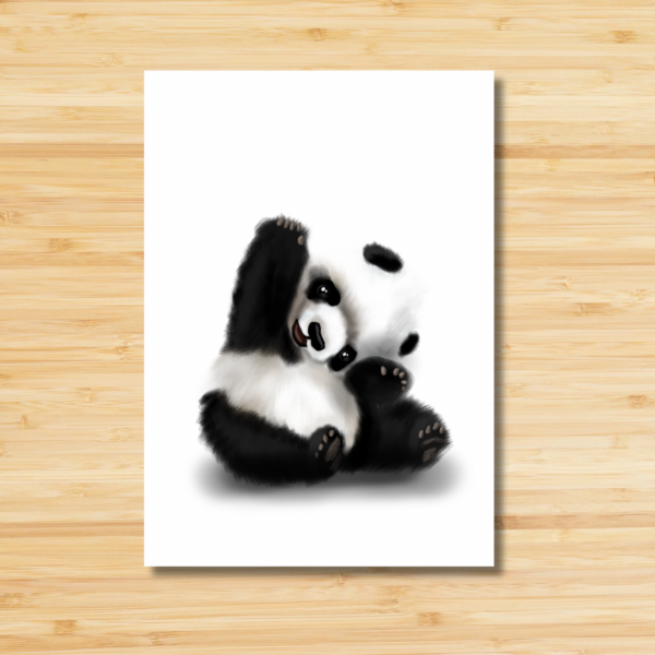 Panda (poster A4) - Afbeelding 2